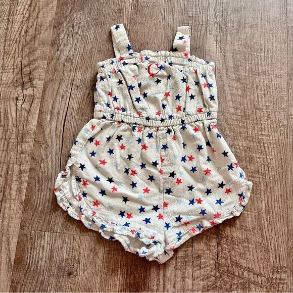 Cat & Jack Star Baby Romper C Embroidered Red White Blue Size 18 months. - Picture 1 of 3